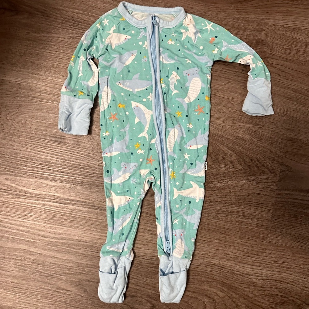 Little Sleepies - Shark Soiree - Newborn - Zippy
